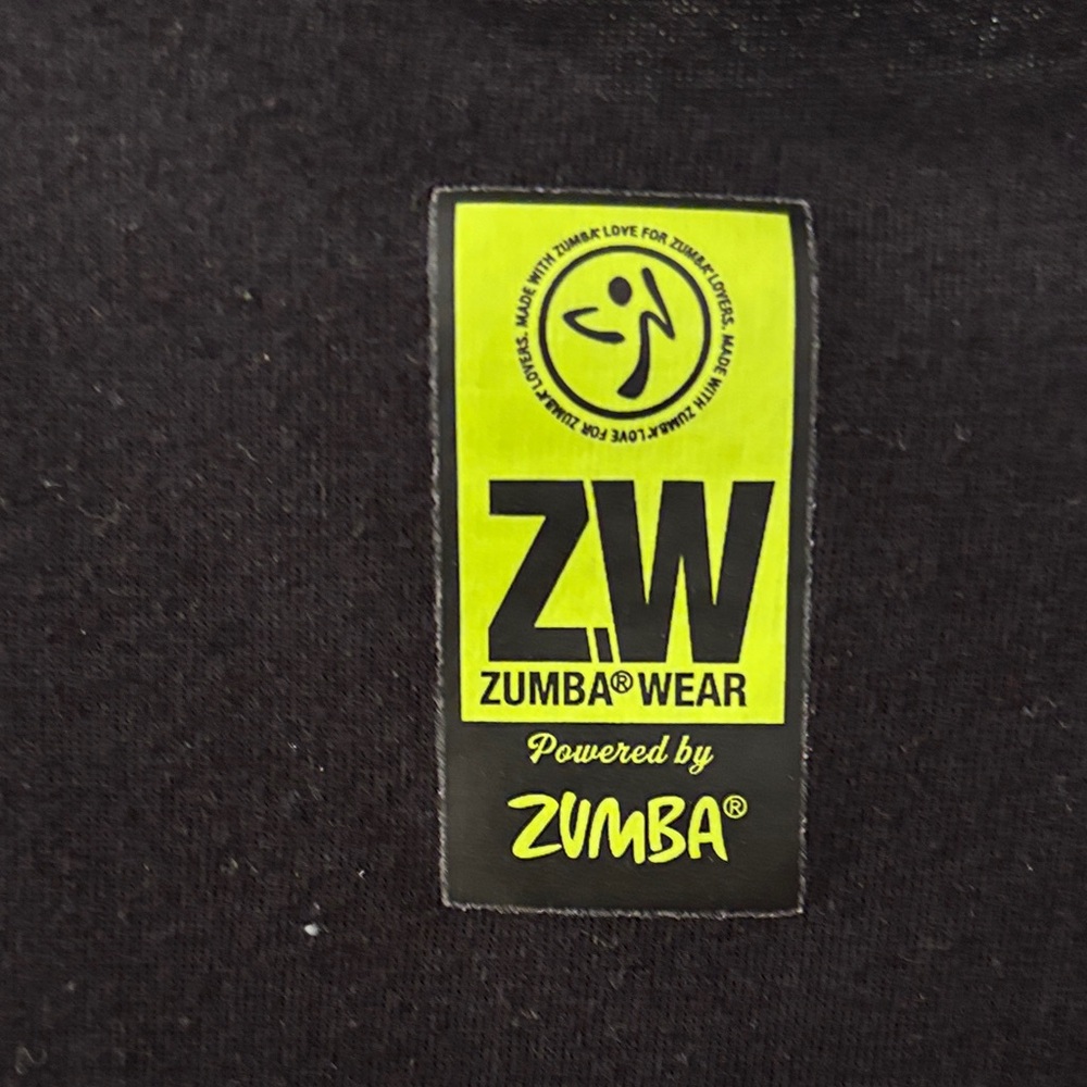 Zumba Fitness Black Tank with Red and White Text - Picture 4 of 5